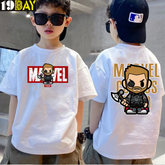 Marvel Universe Black Kids Drop Shoulder Oversized Tee
